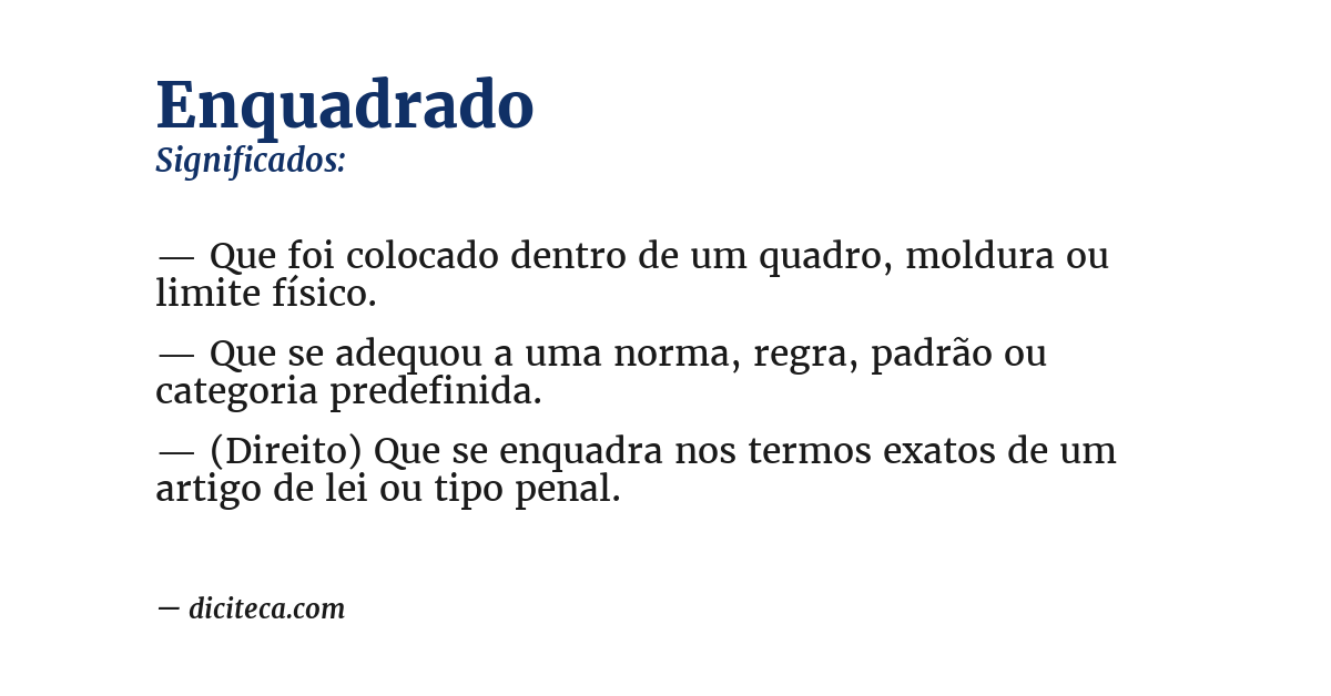 Significado de enquadrado