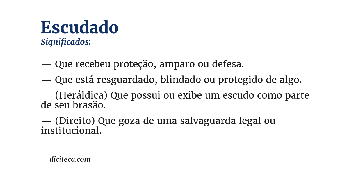 Significado de escudado