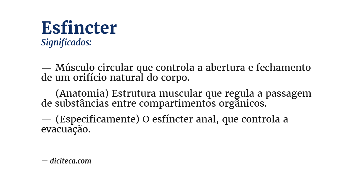 Significado de esfincter
