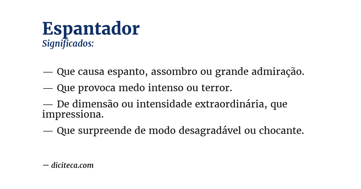 Significado de espantador
