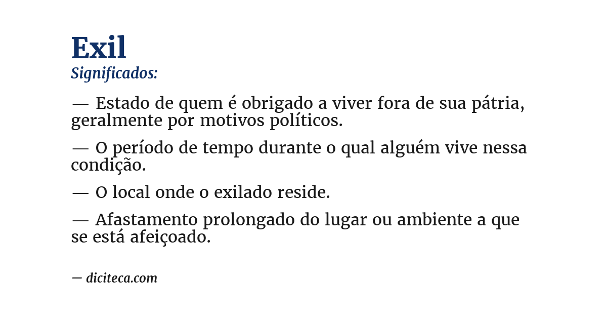 Significado de exil