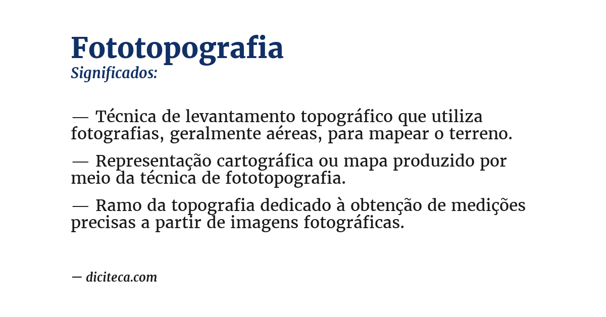 Significado de fototopografia