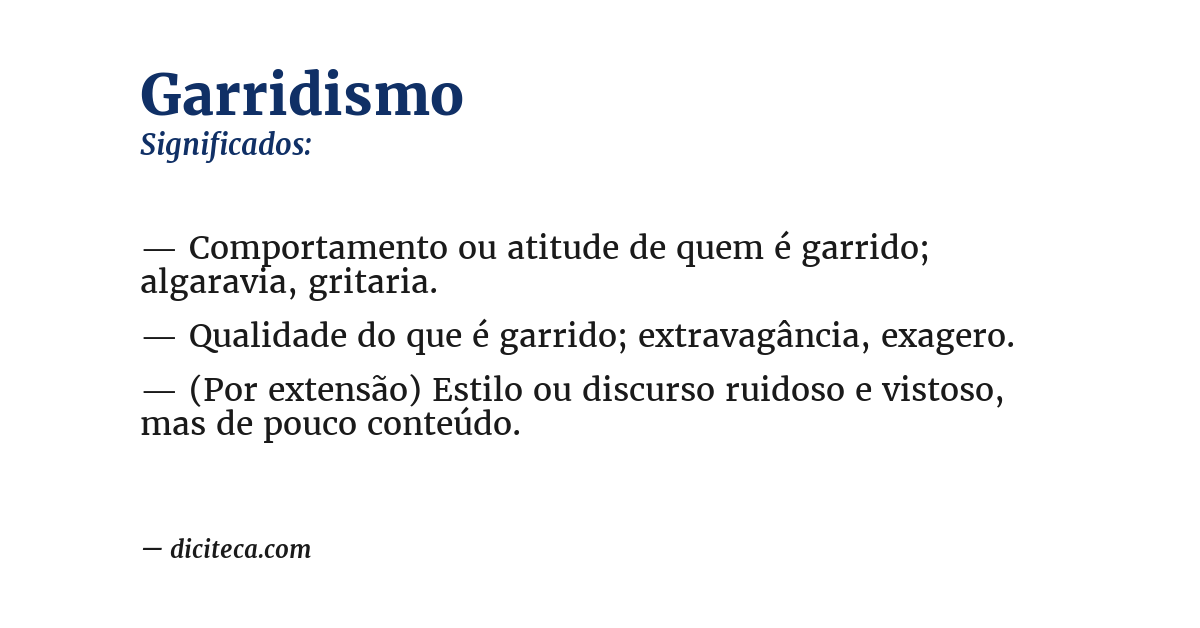 Significado de garridismo