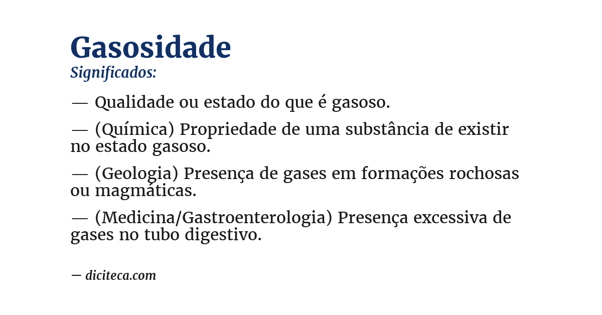 Significado de gasosidade