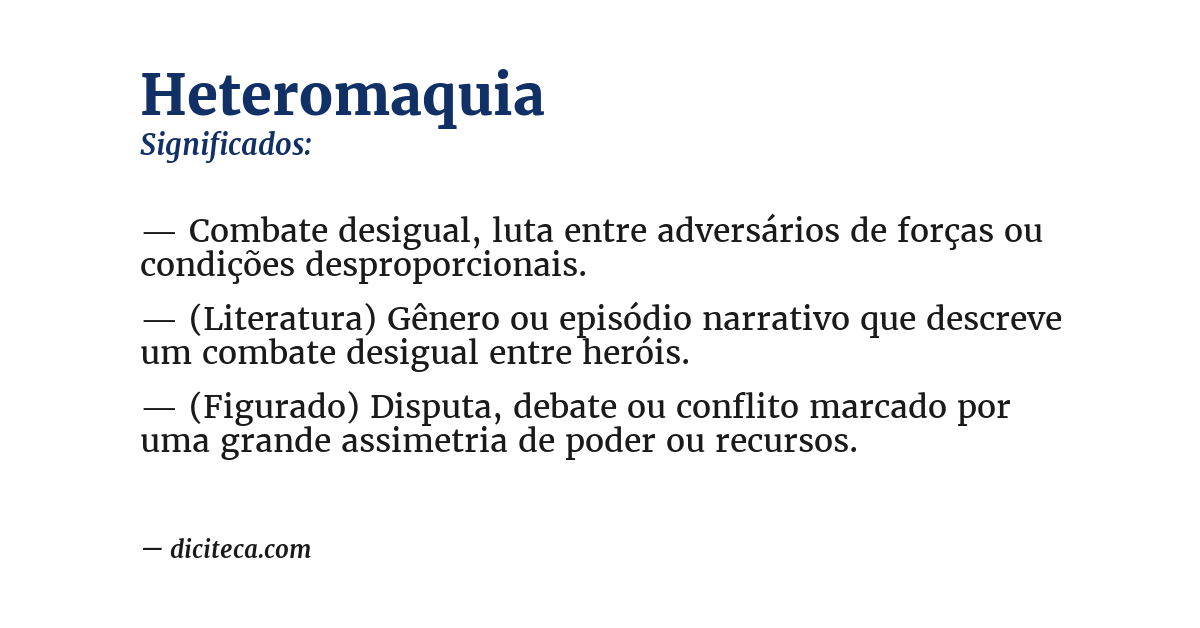 Significado de heteromaquia