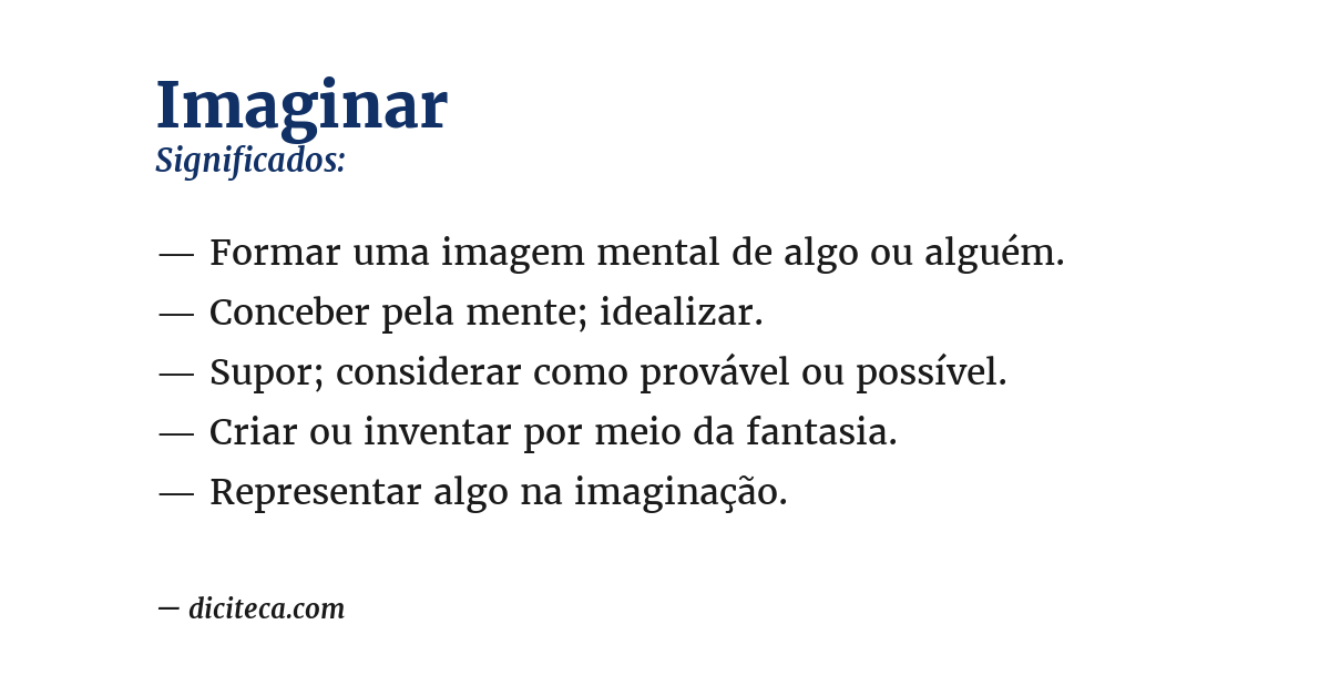 Significado de imaginar