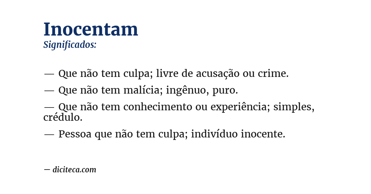 Significado de inocentam