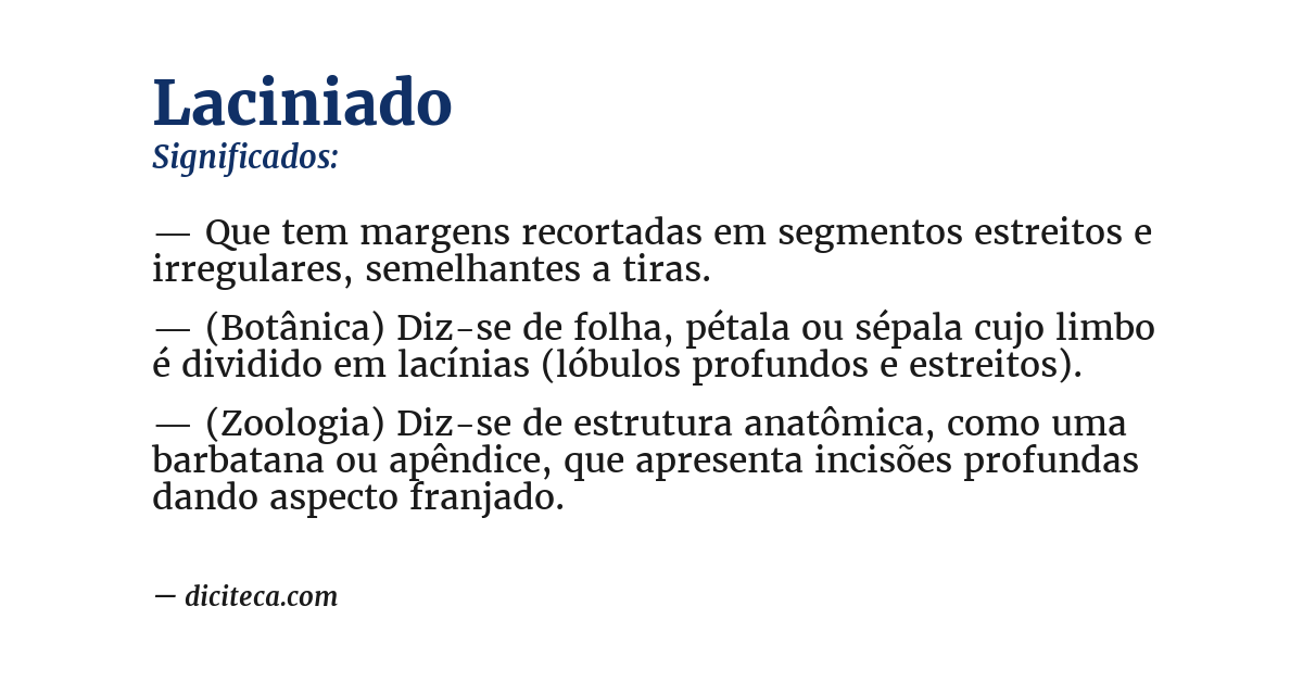 Significado de laciniado