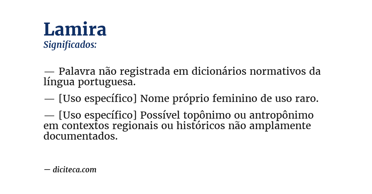 Significado de lamira