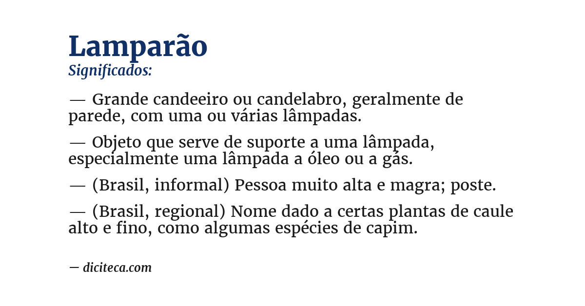 Significado de lamparão