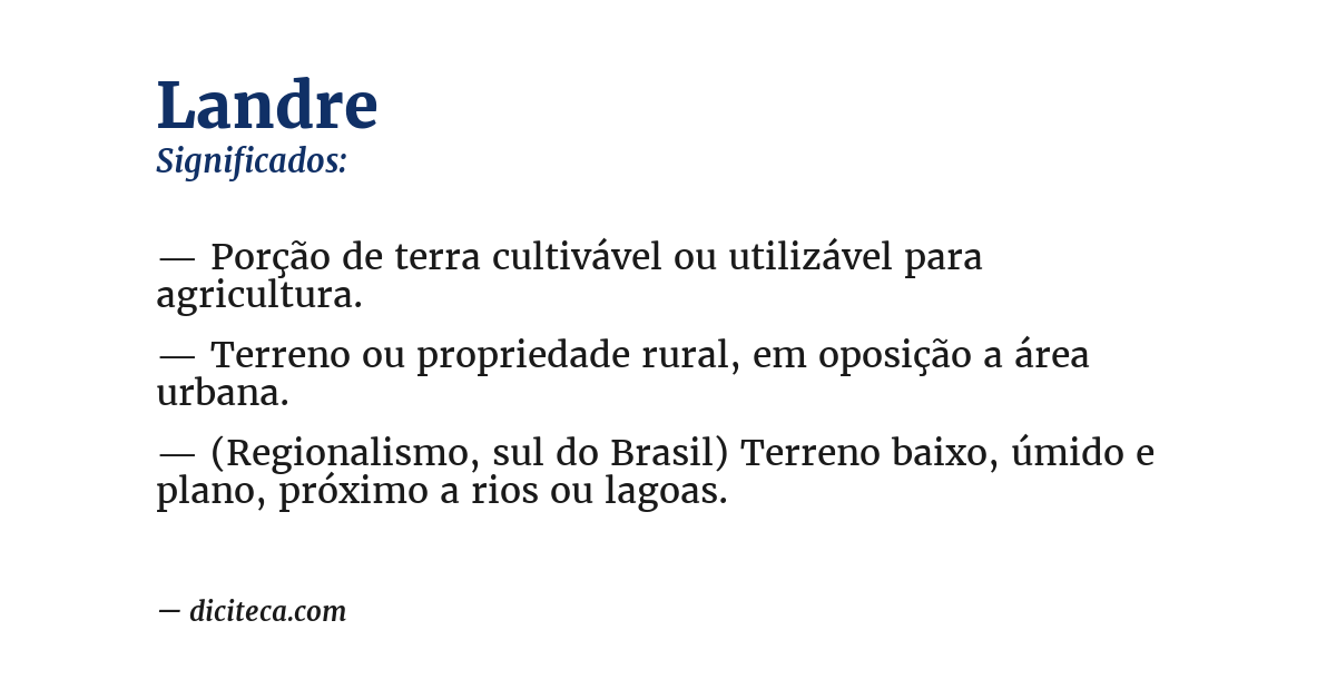 Significado de landre