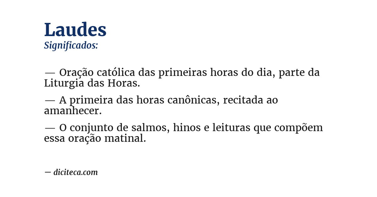 Significado de laudes