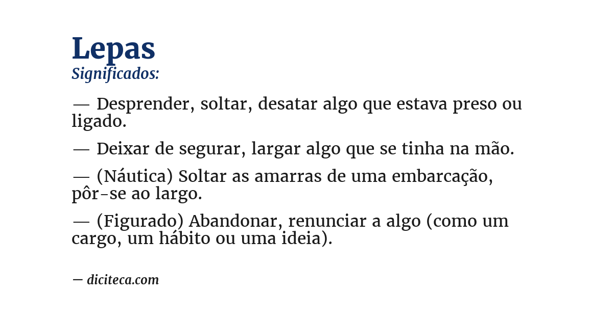 Significado de lepas
