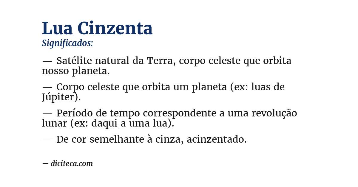 Significado de lua cinzenta