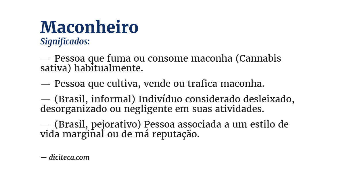 Significado de maconheiro