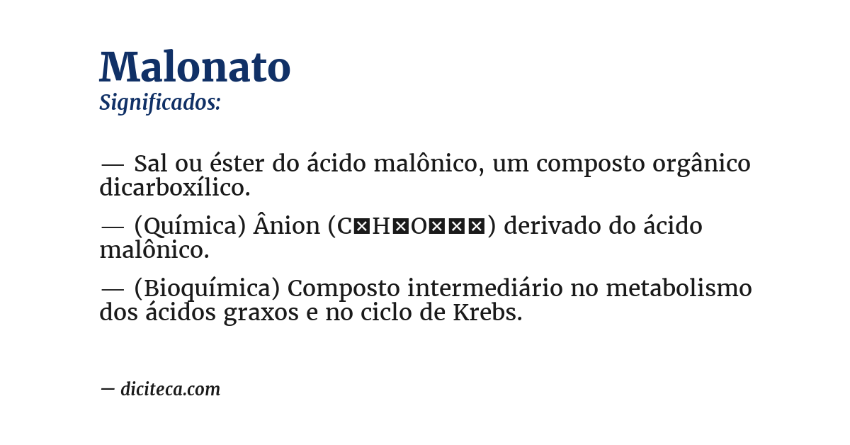 Significado de malonato
