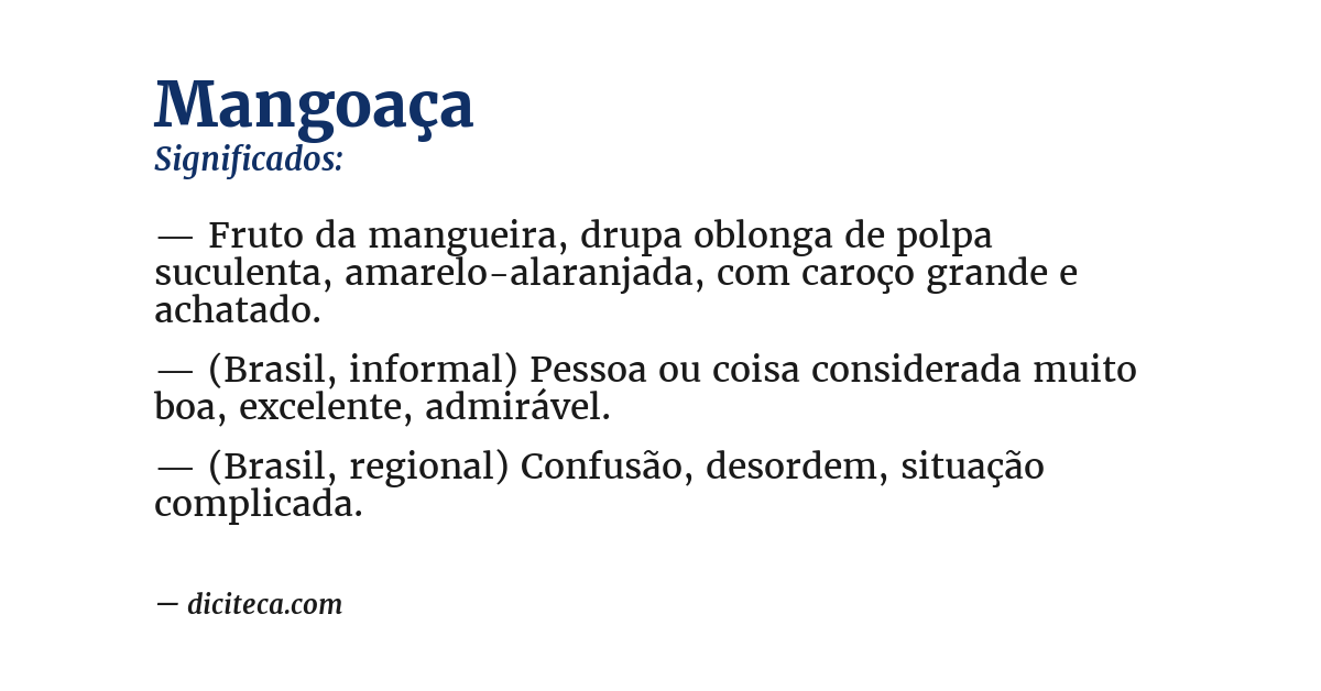 Significado de mangoaça