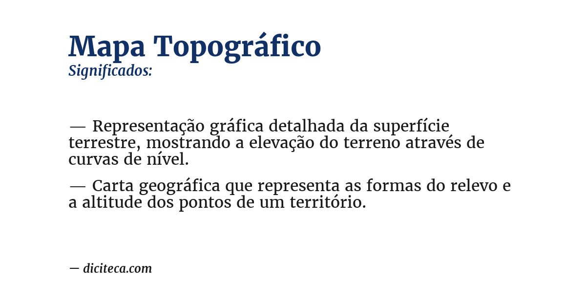 Significado de mapa topográfico