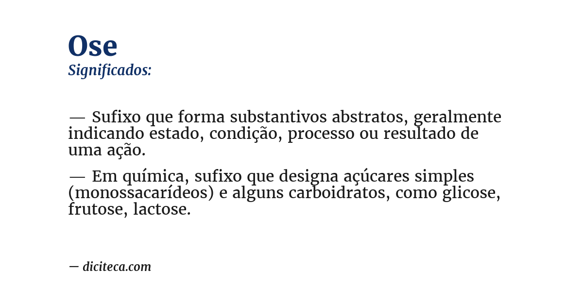Significado de ose