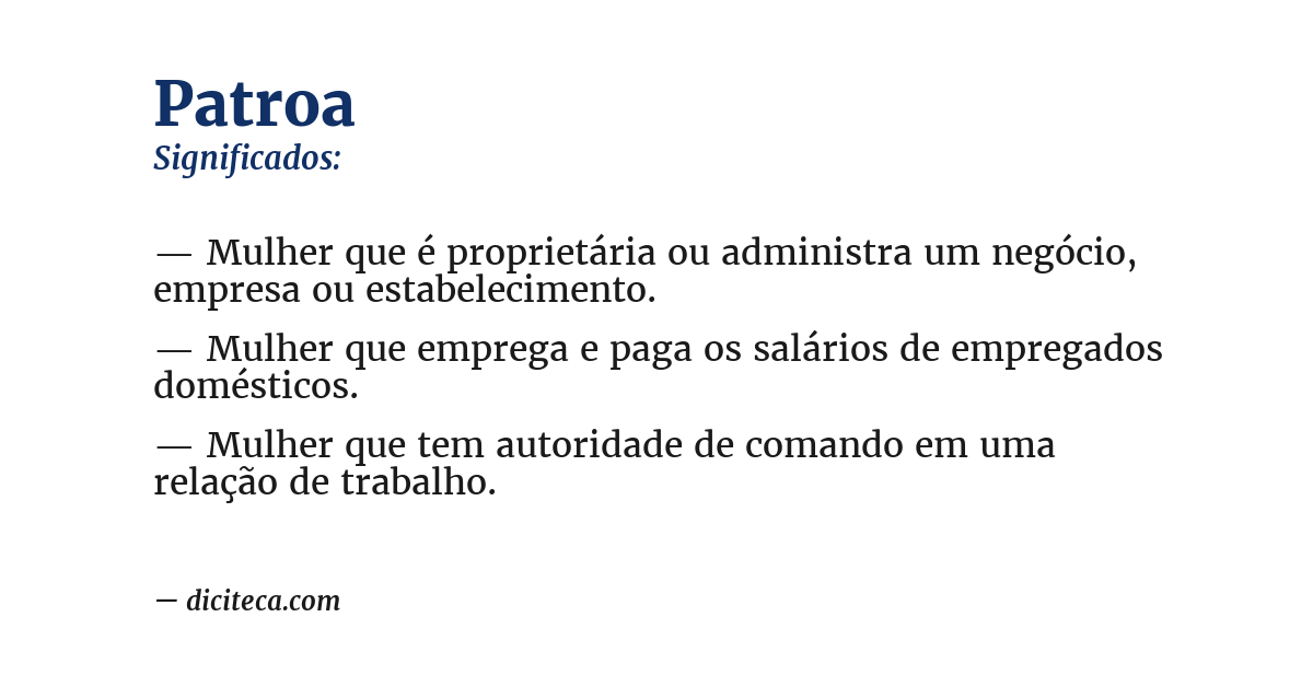 Significado de patroa