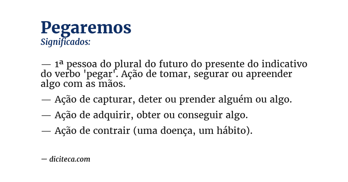 Significado de pegaremos