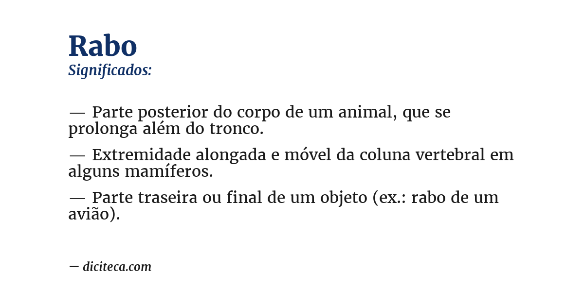 Significado de rabo