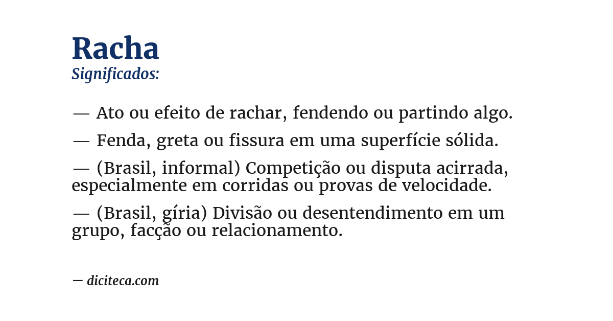 Significado de racha