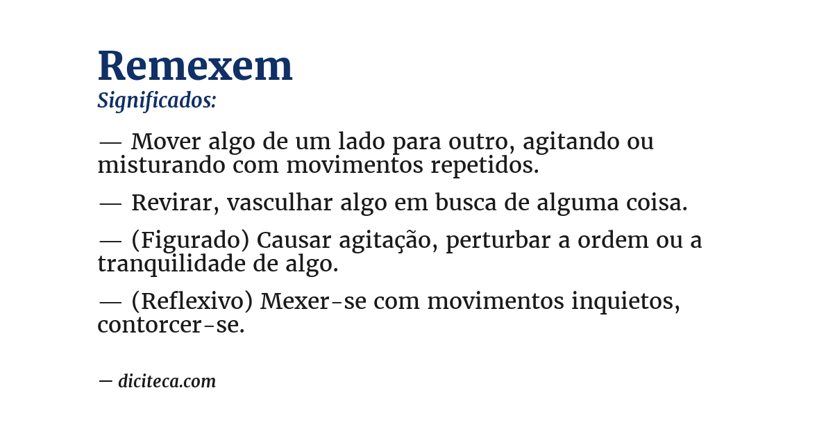 Significado de remexem