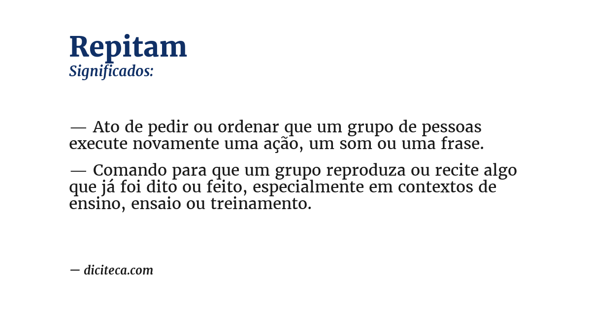 Significado de repitam