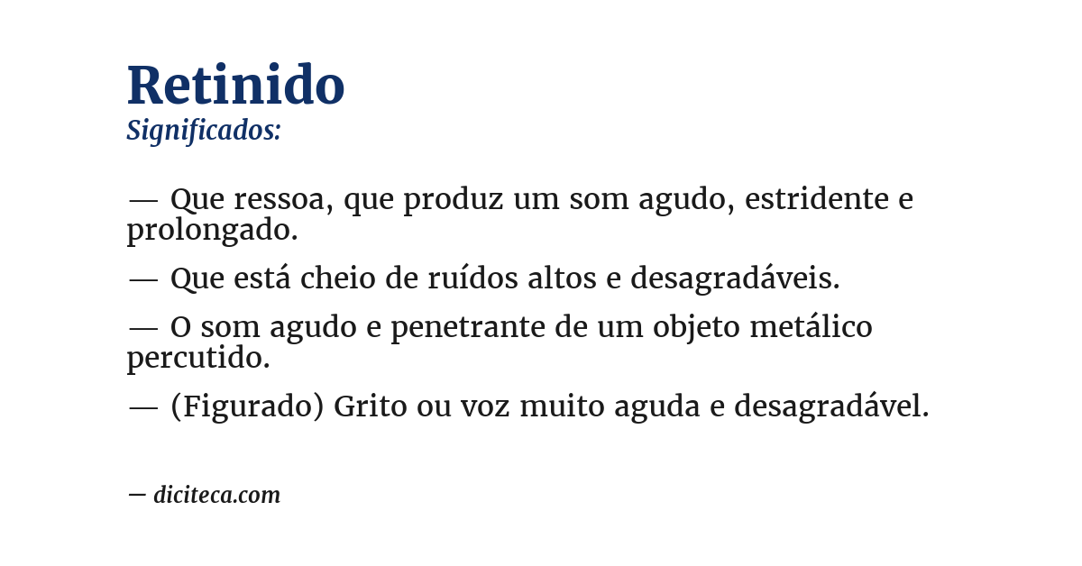 Significado de retinido
