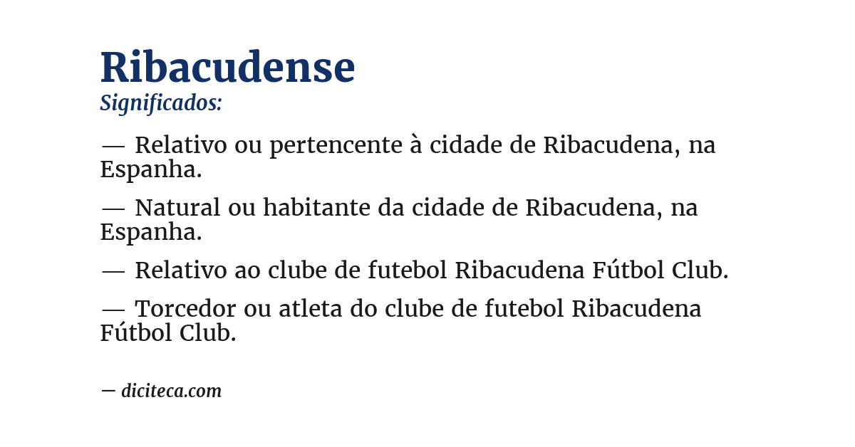 Significado de ribacudense