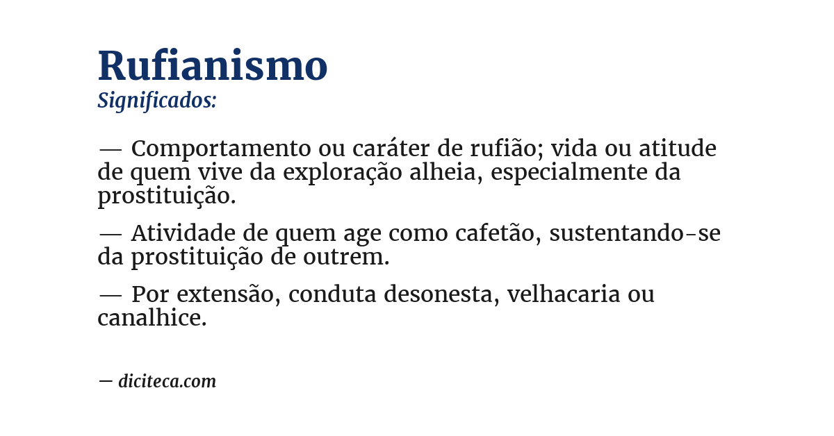 Significado de rufianismo