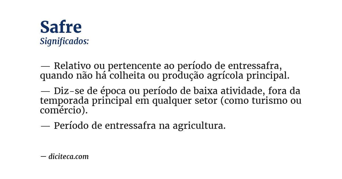 Significado de safre