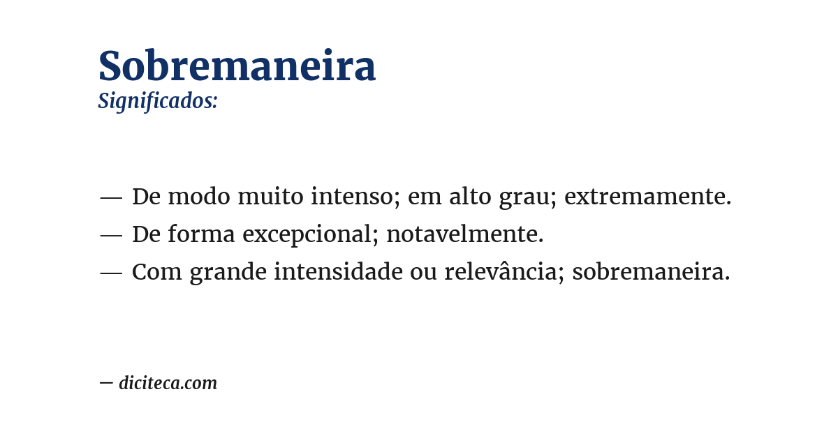 Significado de sobremaneira