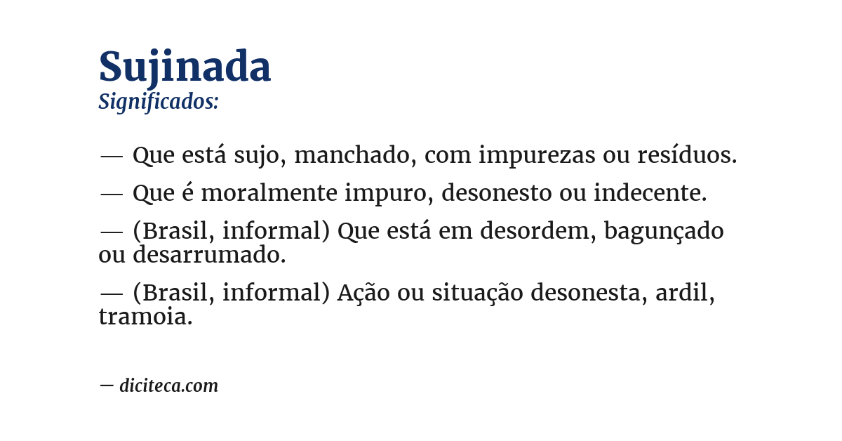 Significado de sujinada