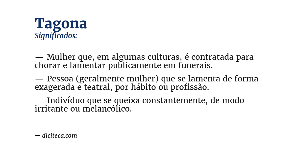 Significado de tagona