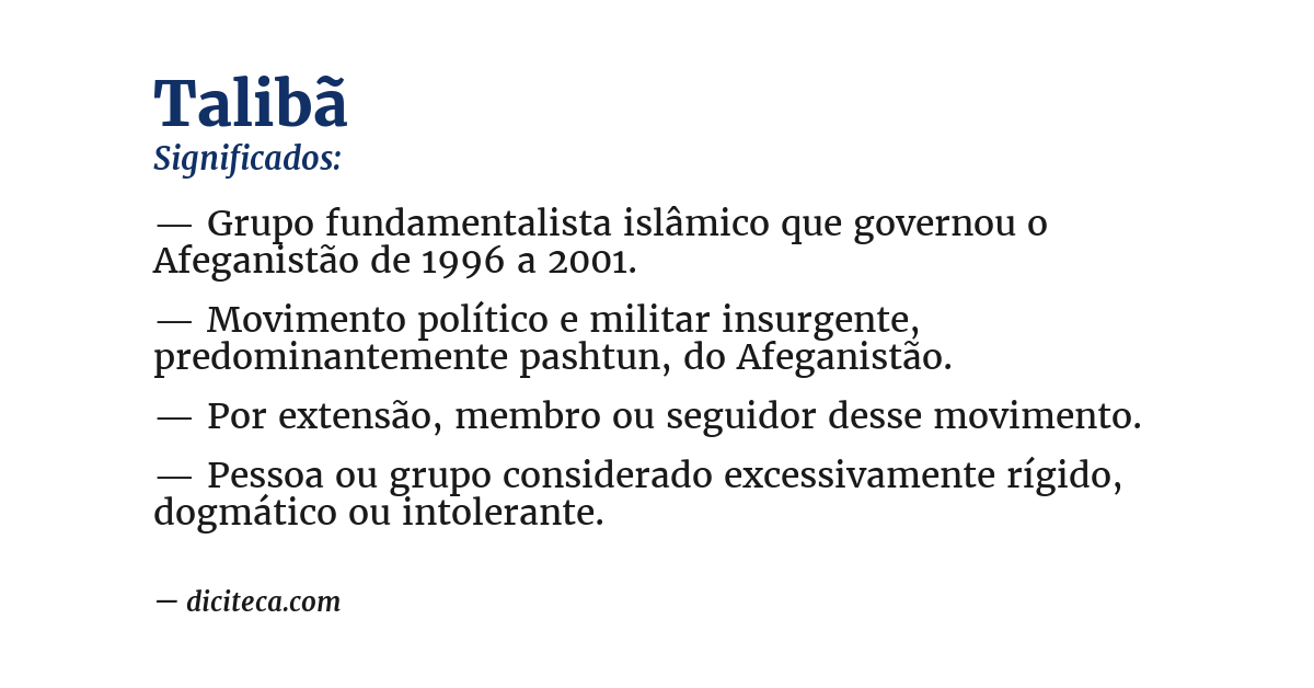 Significado de talibã