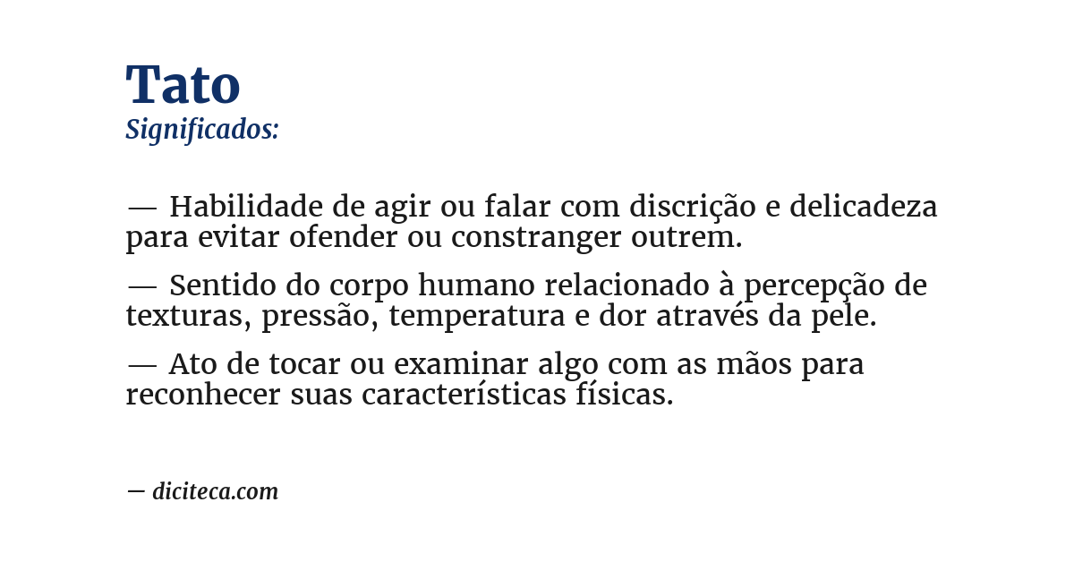 Significado de tato