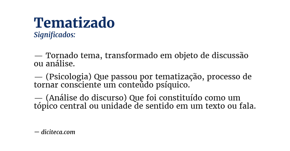 Significado de tematizado