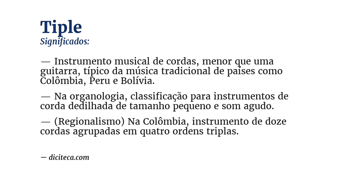 Significado de tiple