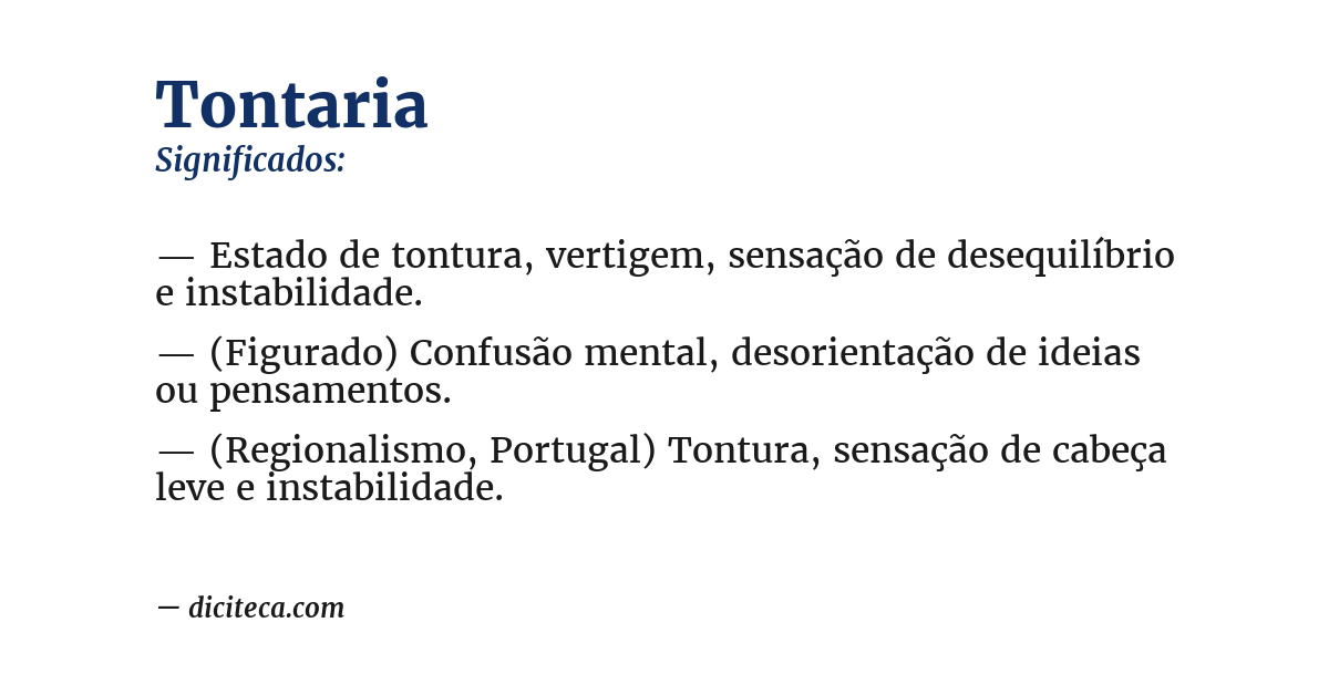 Significado de tontaria
