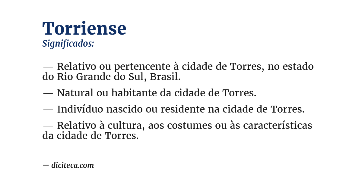 Significado de torriense