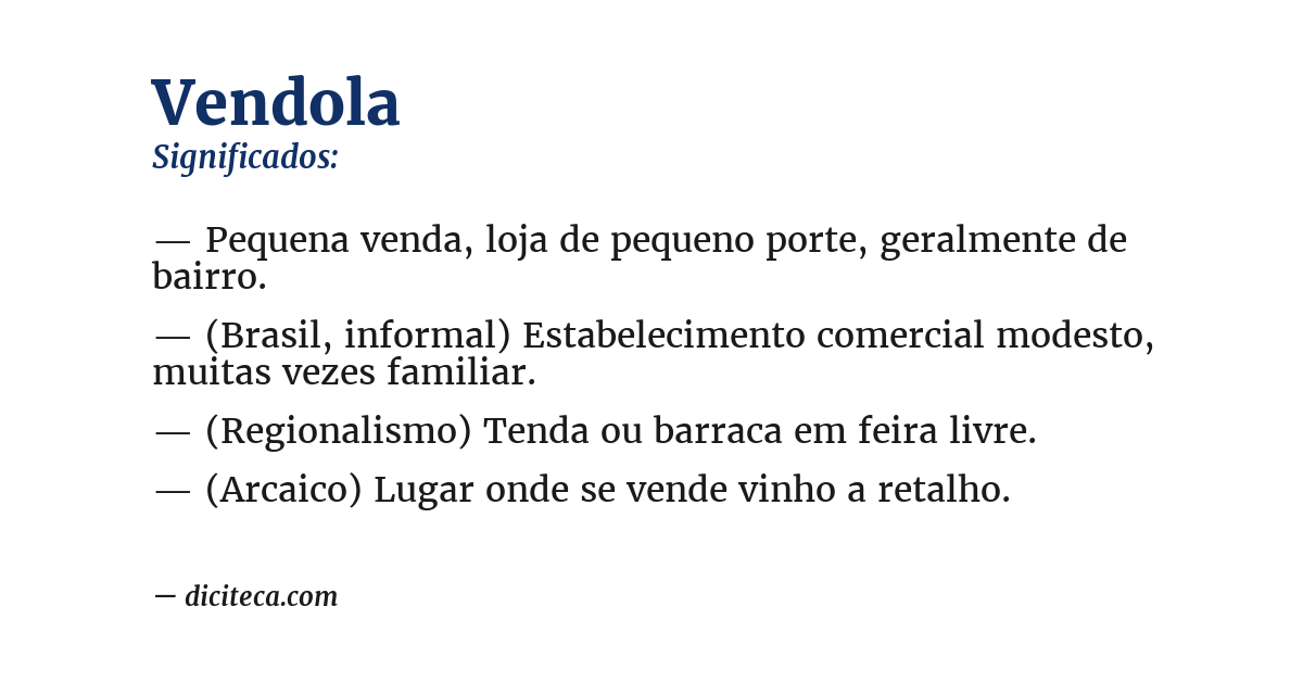 Significado de vendola