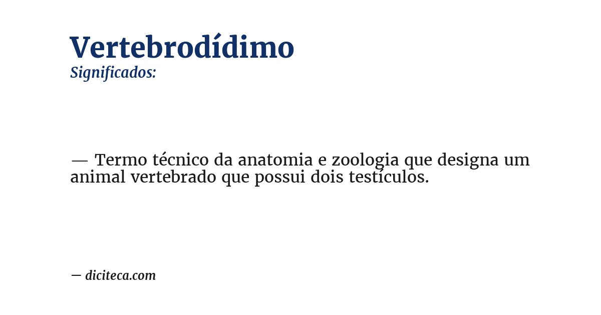 Significado de vertebrodídimo