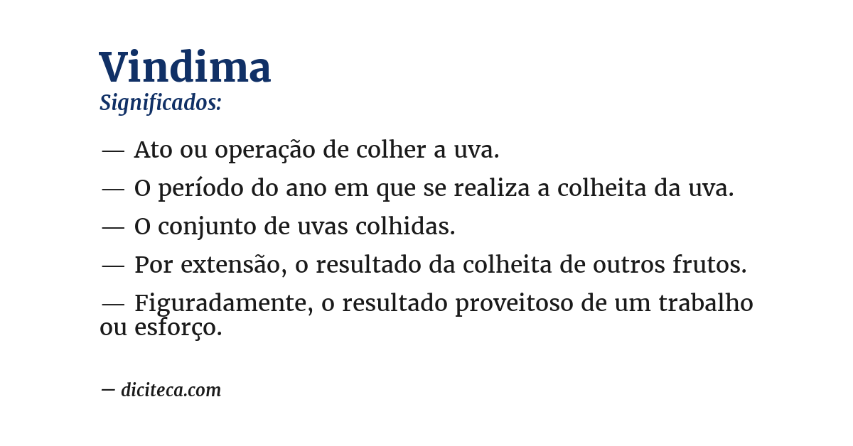 Significado de vindima