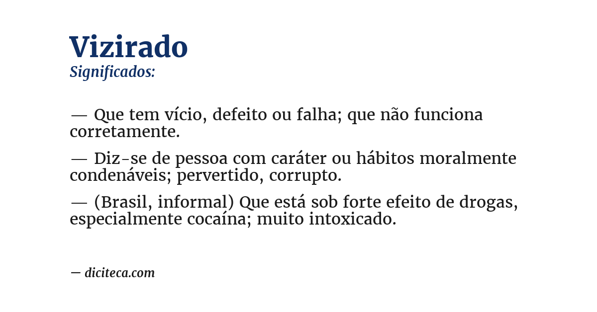 Significado de vizirado