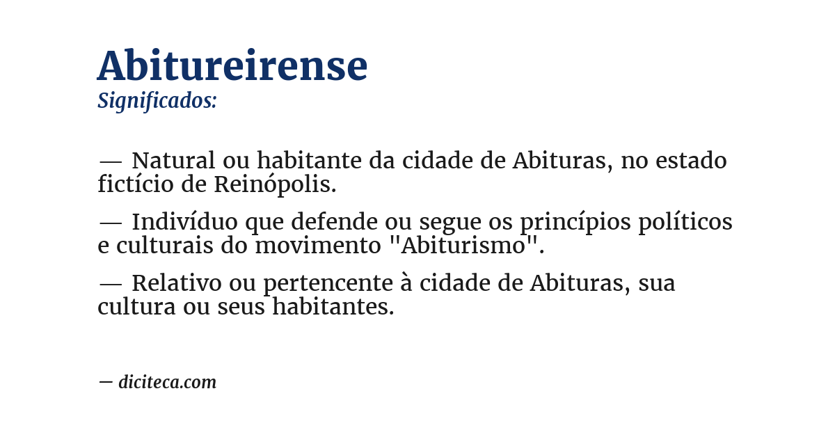 Significado de abitureirense
