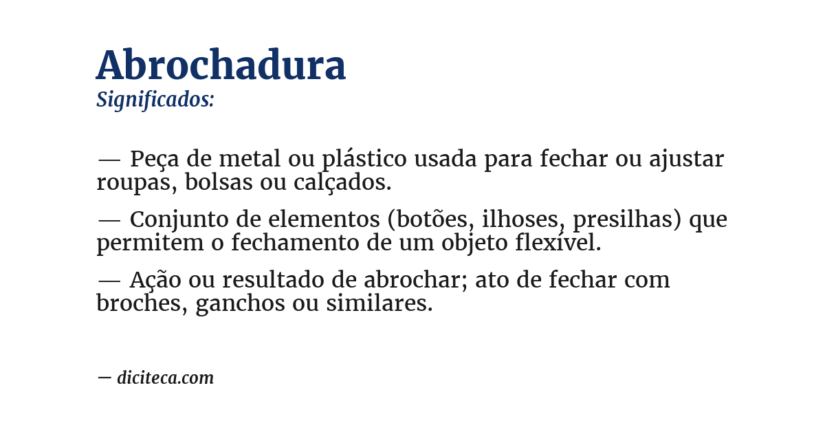 Significado de abrochadura