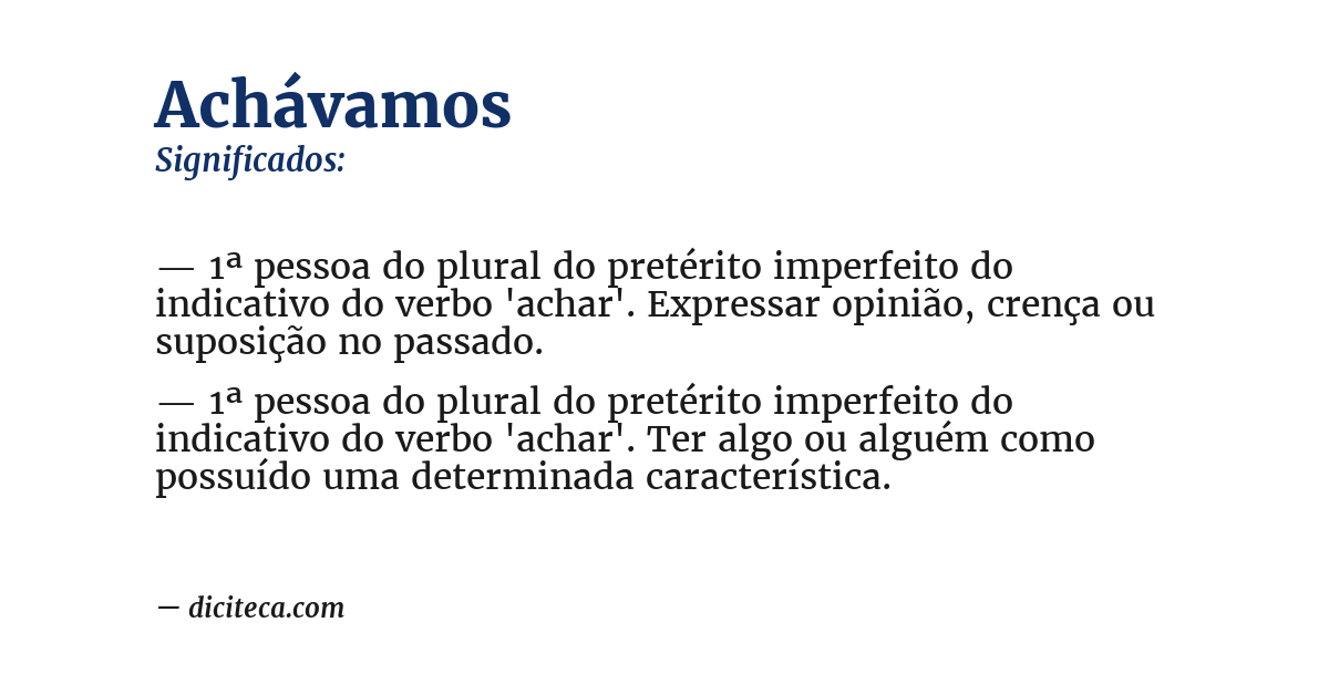 Significado de achávamos