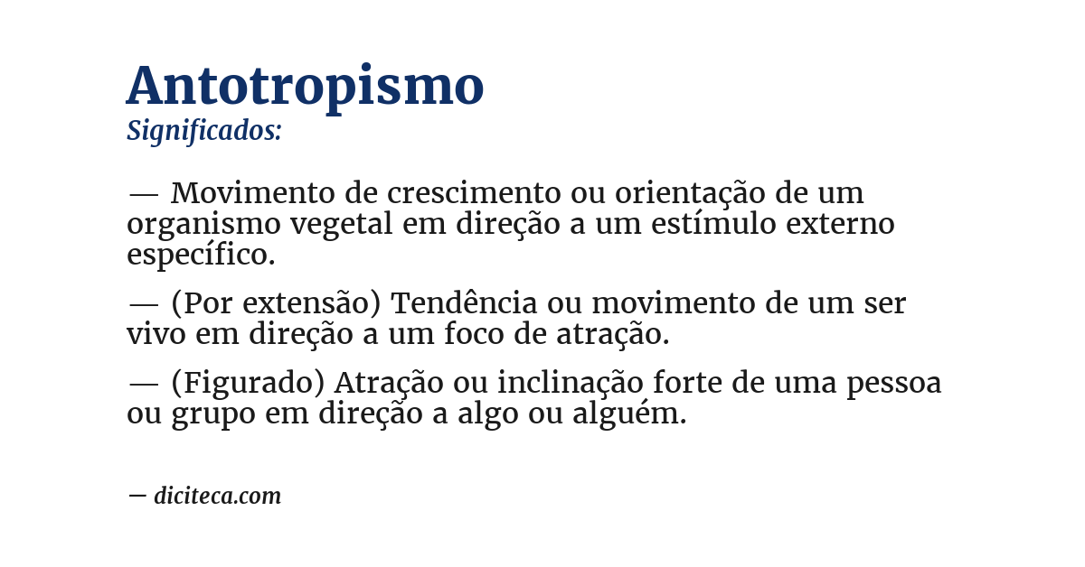 Significado de antotropismo